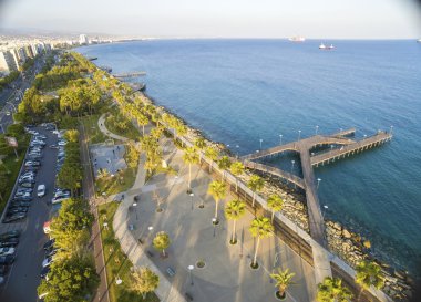 Molos, Limasol, Kıbrıs, havadan görünümü