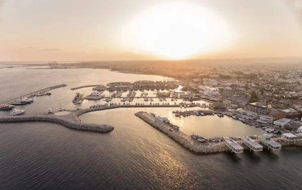 Vista aérea de Limassol Old Port, Chipre — Fotografia de Stock