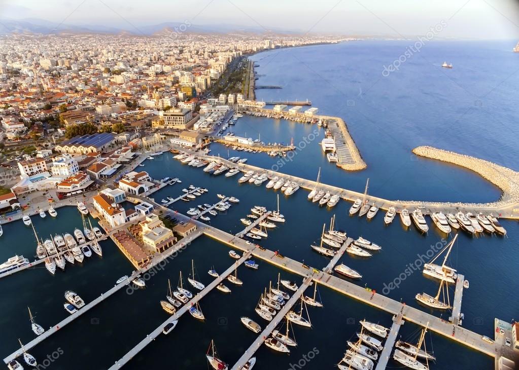 Aerial view of Limassol Marina, Cyprus — Stock Photo © f8grapher 109822072