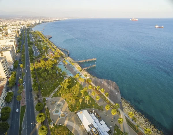 Luchtfoto van Molos, Limassol, Cyprus — Stockfoto