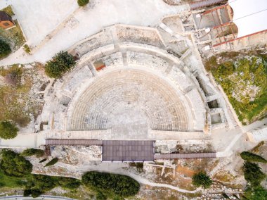 Kourion antik tiyatro, havadan görünümü
