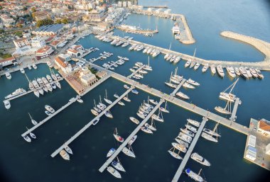 Limasol Marina, Kıbrıs'ın havadan görünümü