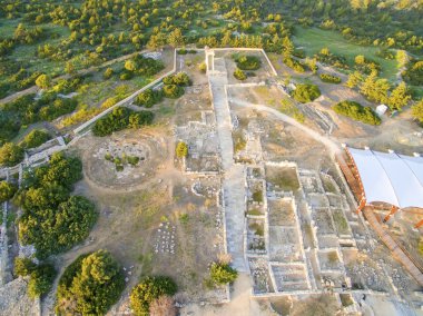 Kourion antik tiyatro, havadan görünümü
