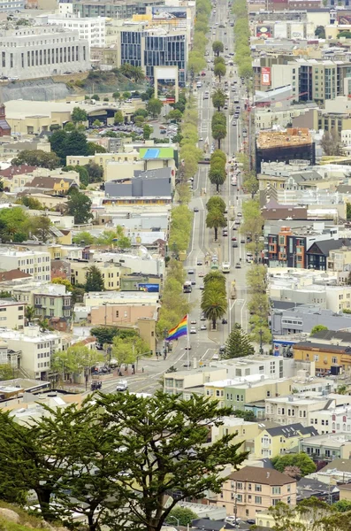 Flygfoto över marknaden street, castro, san francisco — Stockfoto