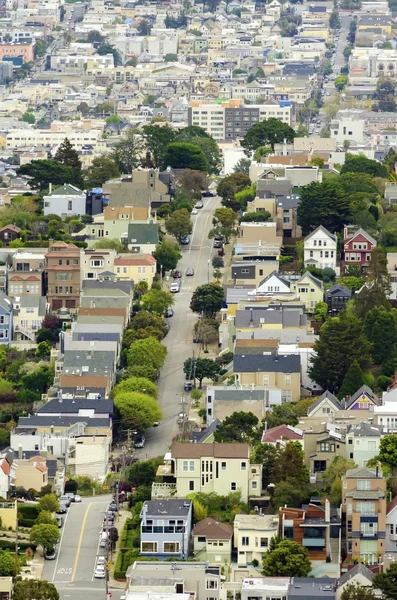 Aerial view of San Francisco hills — Stock Photo, Image