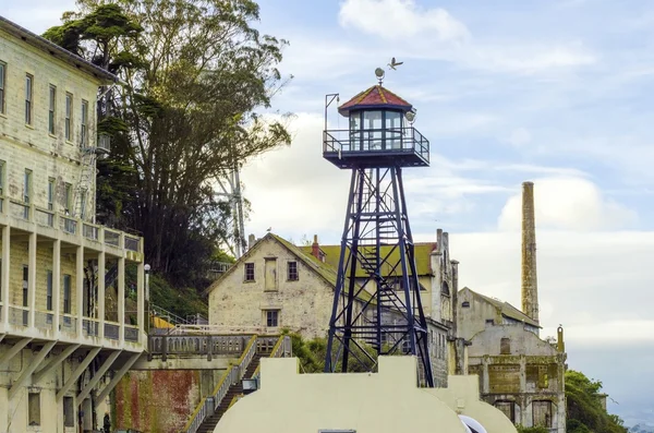 Alcatraz wachturm, san francisco, kalifornien — Stockfoto