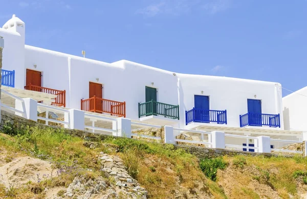 Apartamento en la playa griega, Mykonos, Grecia — Foto de Stock