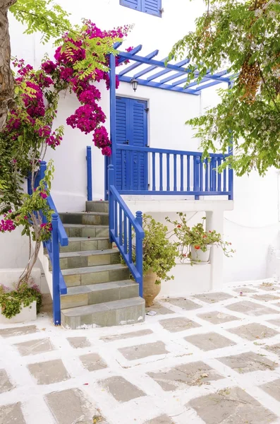 米克诺斯岛上建筑希腊 免版税图库图片