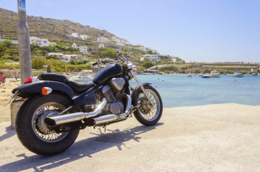 Ornos beach, Mykonos, Yunanistan