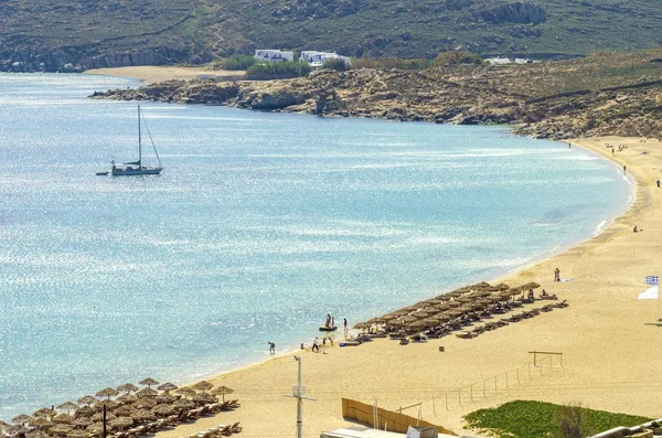 エリア ビーチ、ミコノス島、ギリシャ — ストック写真