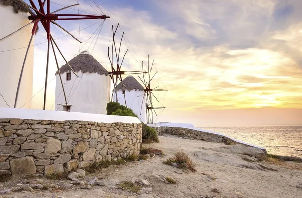 Mykonos windmills, Chora, Greece — Stock Photo, Image