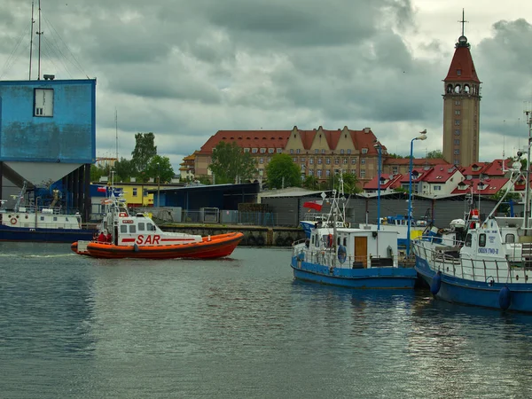 Harbor Wladyslawowo Wladyslawowo Polsko Června 2017 Rybářské Lodě Wladyslawowo Pozadí — Stock fotografie