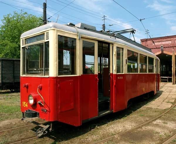 Lodž tramvaje retro. — Stock fotografie