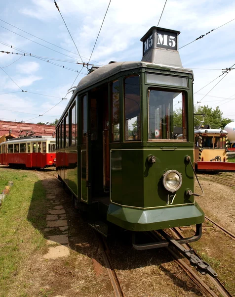 Lodž tramvaje retro. — Stock fotografie