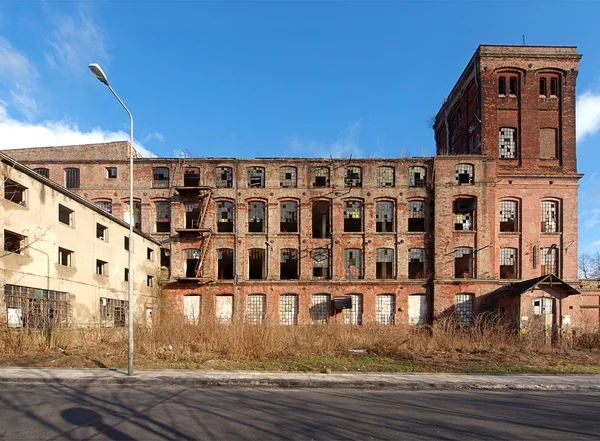 Grohman śmierci starej przędzalni. — Zdjęcie stockowe