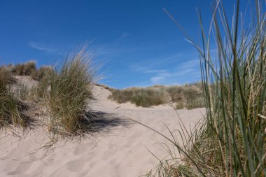 Ainsdale Sands, Southport, Merseyside, Greater Manchester manzarası.