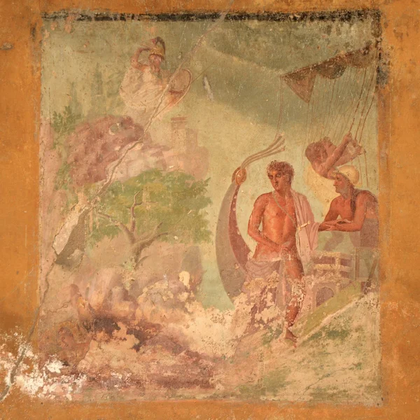 Detail of mural painting in Pompeii — Stock Photo, Image