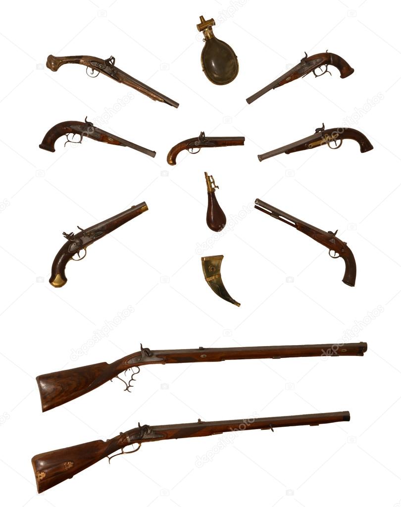 Collection of antique firearms