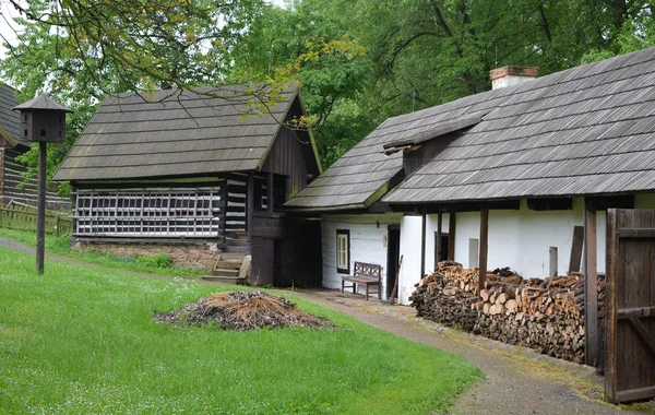 KOURIM - MAY 24: Traditional village house from the 17th century. May 24, 2014 — Stock Photo, Image