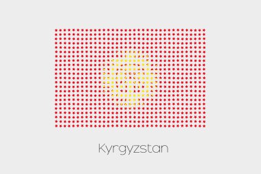 Kyrghyzstan bir bayrak çizimi
