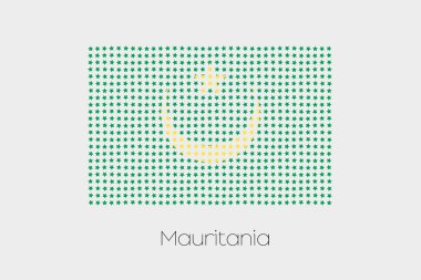 Moritanya bir bayrak çizimi