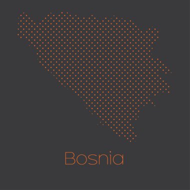 Bosna ülkenin Haritası