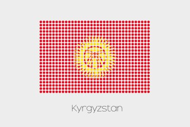 Kyrghyzstan bir bayrak çizimi