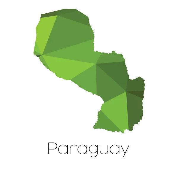 Una Mappa Del Paese Del Paraguay Paraguay — Foto Stock