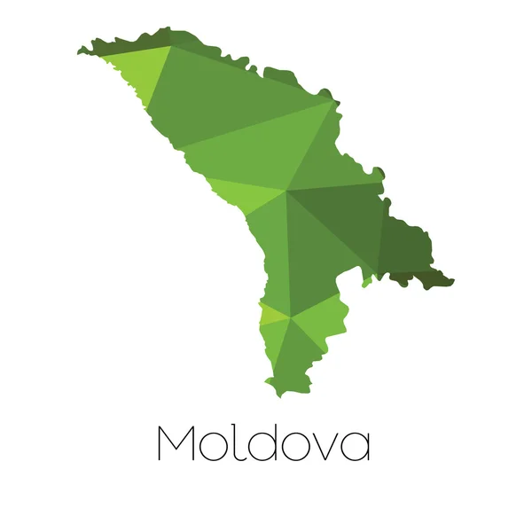 Mapa Země Moldávie Moldavsko — Stock fotografie