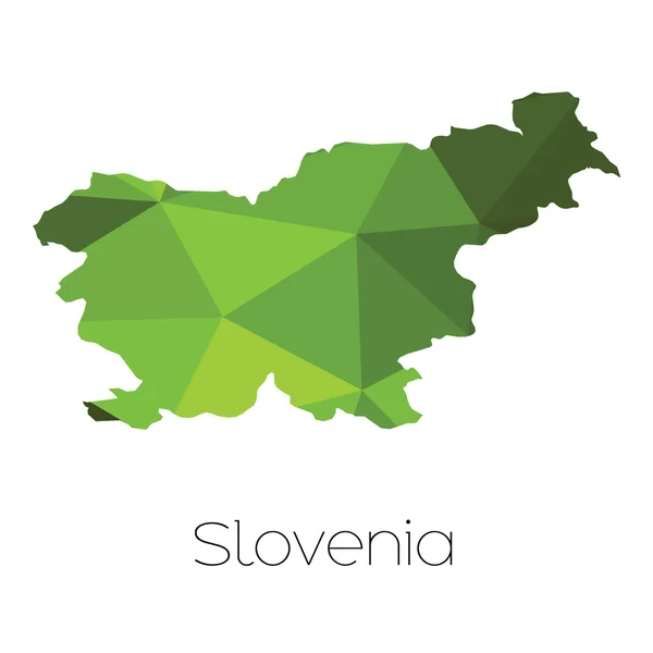 Mapa Del País Eslovenia Eslovenia — Foto de Stock