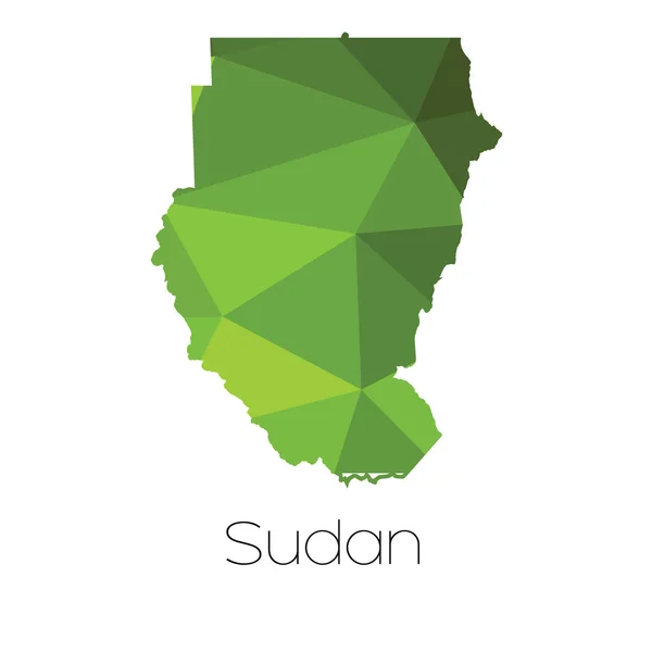 Una Mappa Del Paese Del Sudan Sudan — Foto Stock