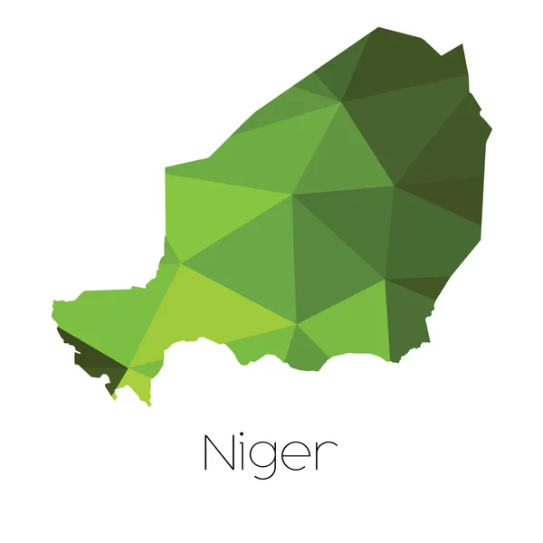 Eine Karte Des Landes Von Niger Niger — Stockfoto