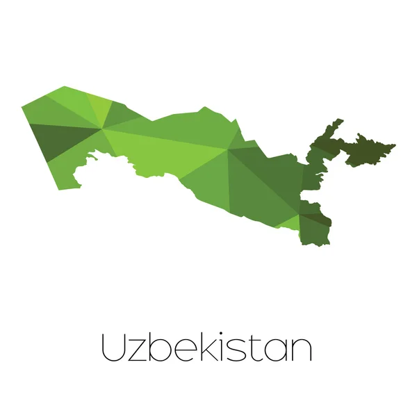 Ένας Χάρτης Της Χώρας Του Ουζμπεκιστάν Ουζμπεκιστάν — Φωτογραφία Αρχείου