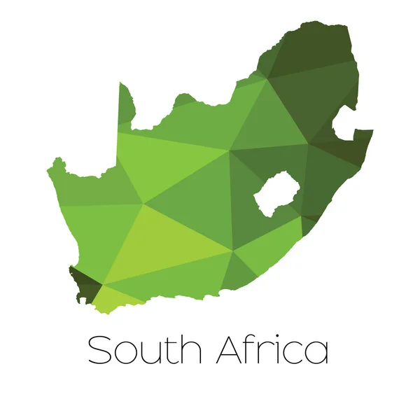 Mapa Kraju Republice Południowej Afryki Południowej Afryki — Zdjęcie stockowe