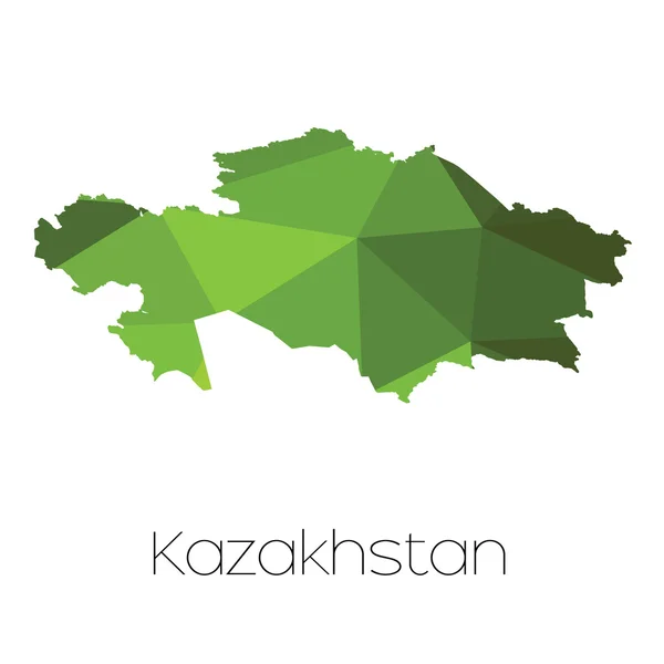 Mapa Del País Kazajstán Kazajstán — Foto de Stock