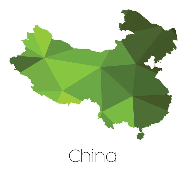 中国国家地图 — 图库照片