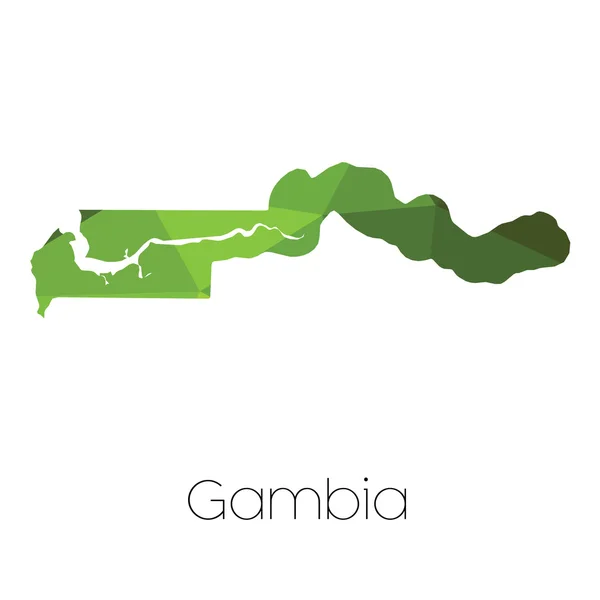 ガンビア ガンビアの国の地図 — ストック写真