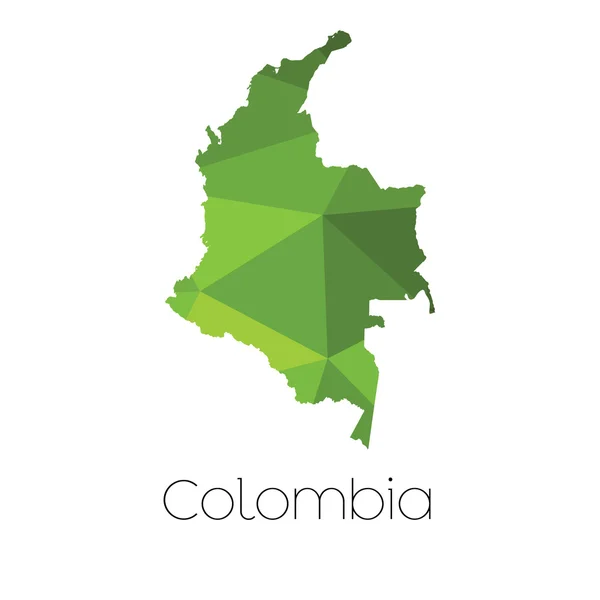 Kaart Van Het Land Van Colombia Colombia — Stockfoto