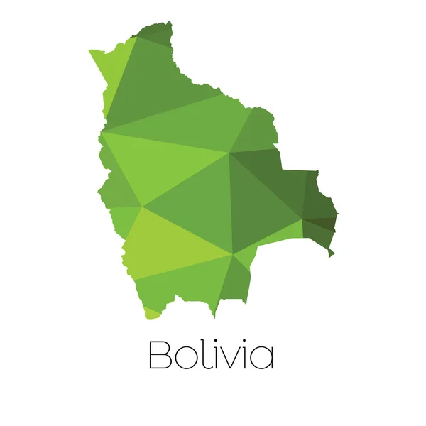 ボリビアのボリビアの国の地図 — ストック写真