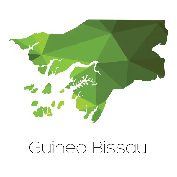 Карту Країни Гвінея Бісау Гвінеї Бісау — стокове фото