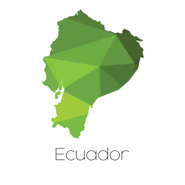 Kaart Van Het Land Van Ecuador Ecuador — Stockfoto