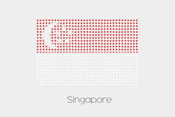 Flagga Illustration Singapore — Stockfoto