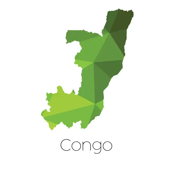 Kaart Van Het Land Van Congo Congo — Stockfoto