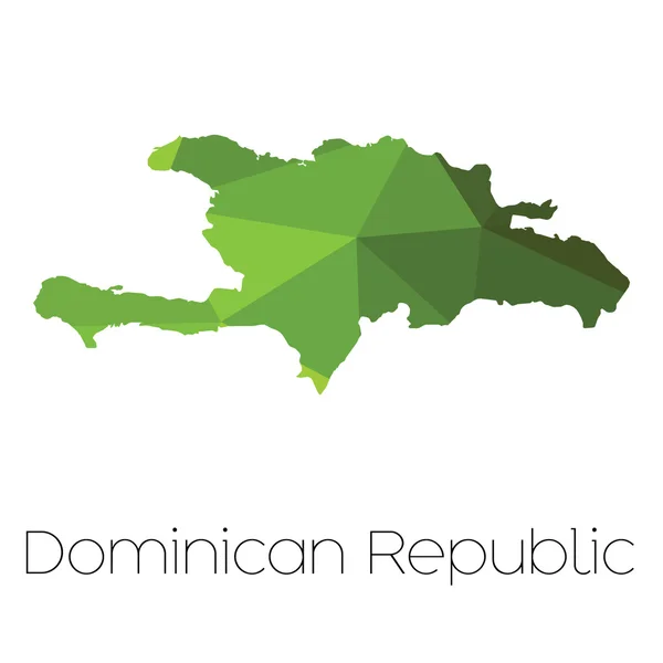 Mapa País República Dominicana — Fotografia de Stock