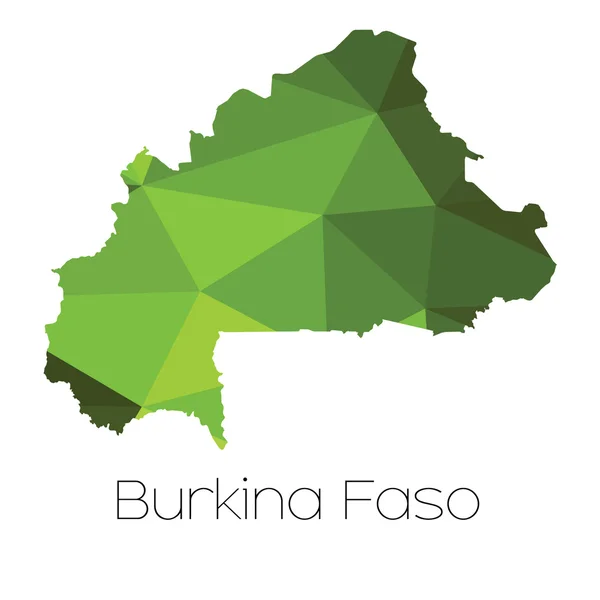 Una Mappa Del Paese Burkina Faso Burkina Faso — Foto Stock