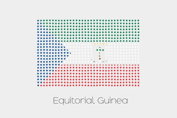 Equitorial 几内亚的旗子例证 — 图库照片
