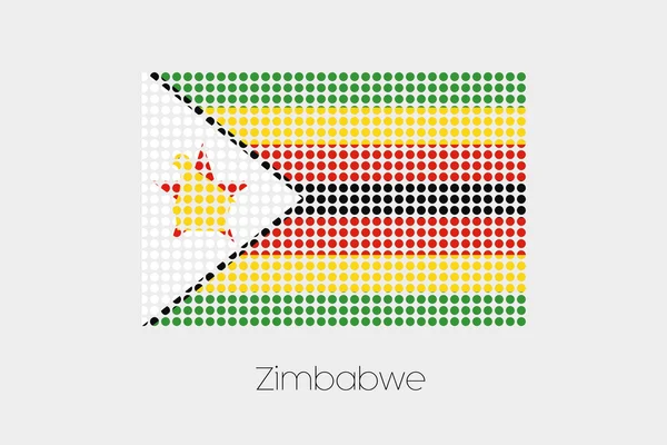 Uma Ilustração Bandeira Zimbabué — Fotografia de Stock