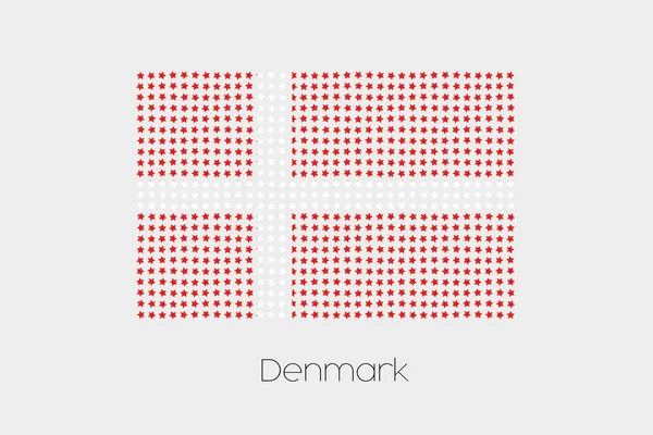 Uma Ilustração Bandeira Dinamarca — Fotografia de Stock