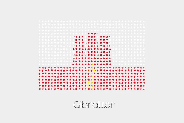 Una Ilustración Bandera Gibraltar —  Fotos de Stock