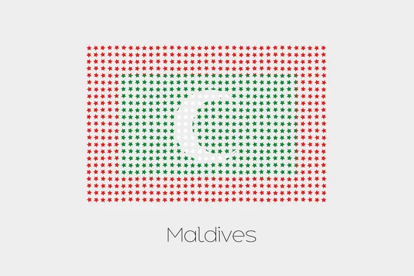 Een Illustratie Van Vlag Van Maldiven — Stockfoto